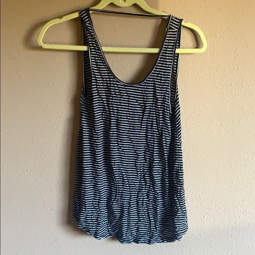 Navy striped top
